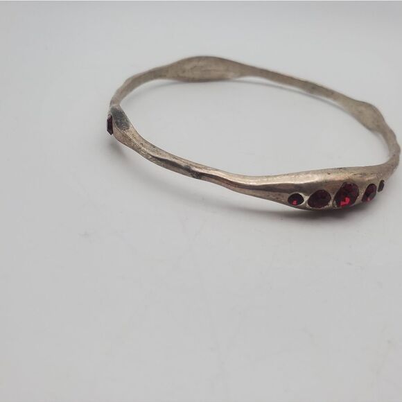 Solid s925 sterling silver red Scarlett‎ bracelet B0140